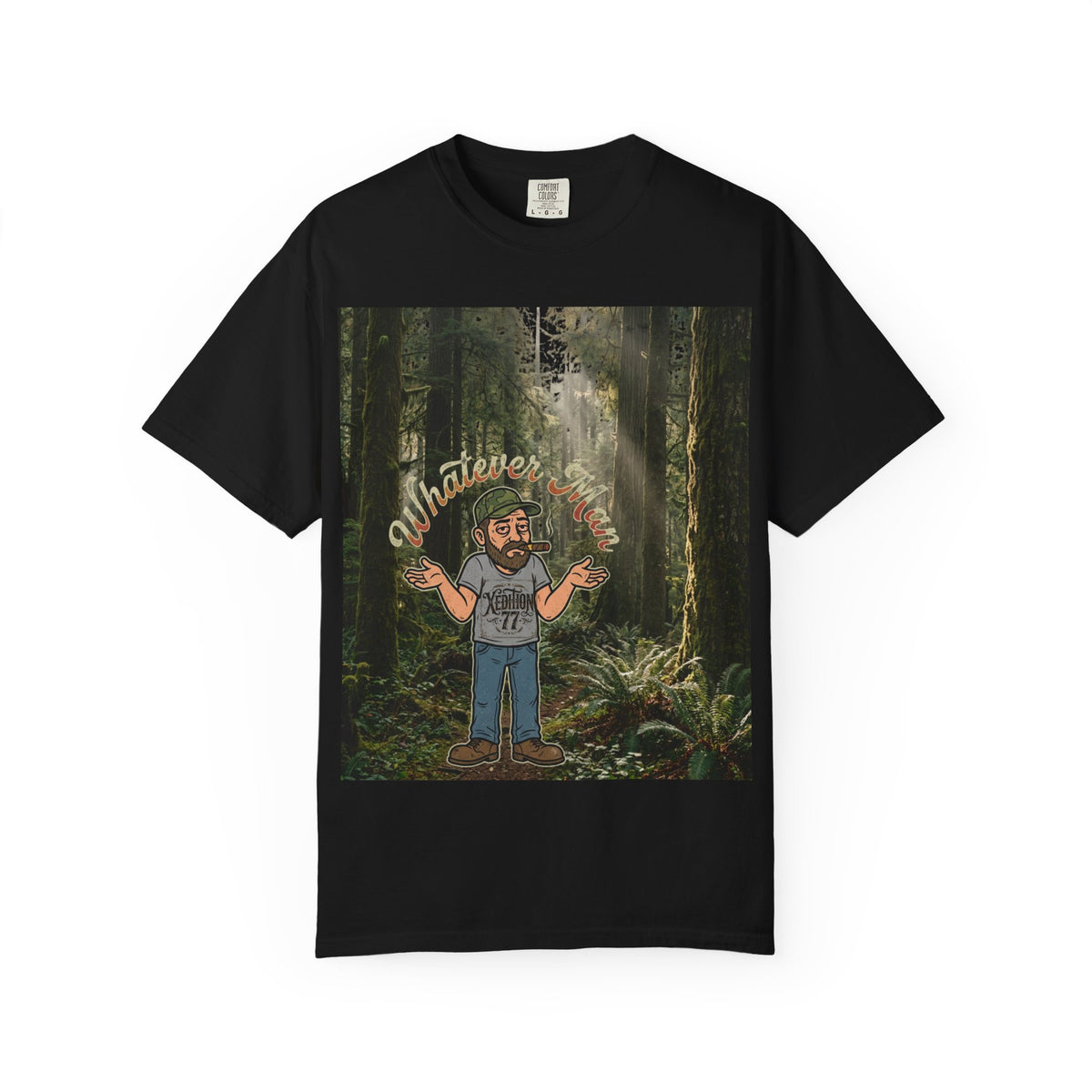 " Xedition77 "Whatever, Man T‑Shirt Mr.Blunt Cartoon Guy Graphic Tee with &