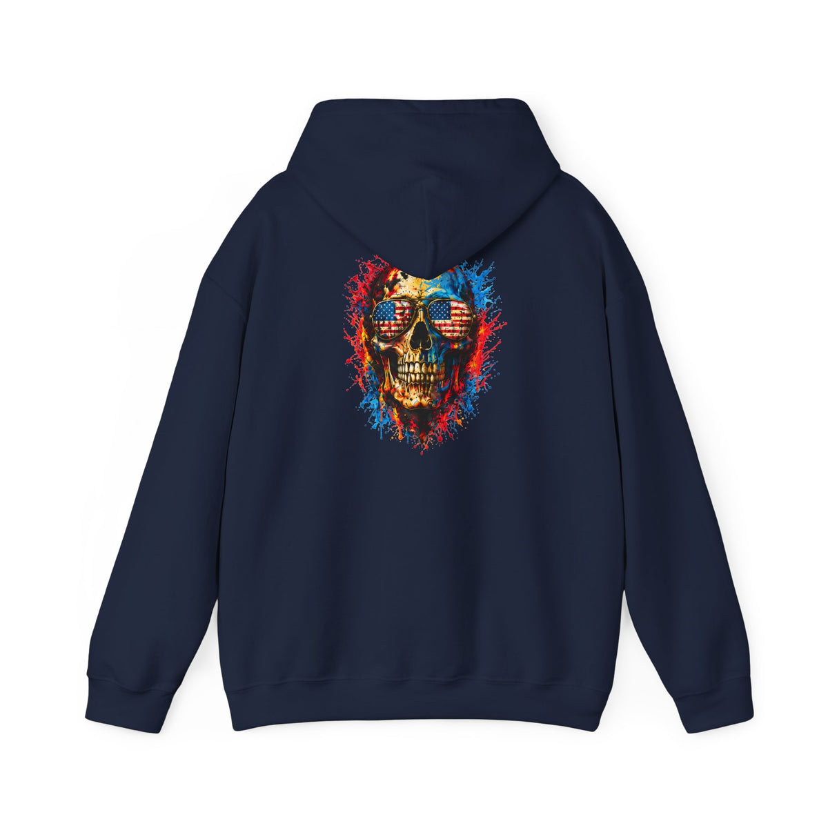 Hoodie — Small Brick American Flag Chest Print