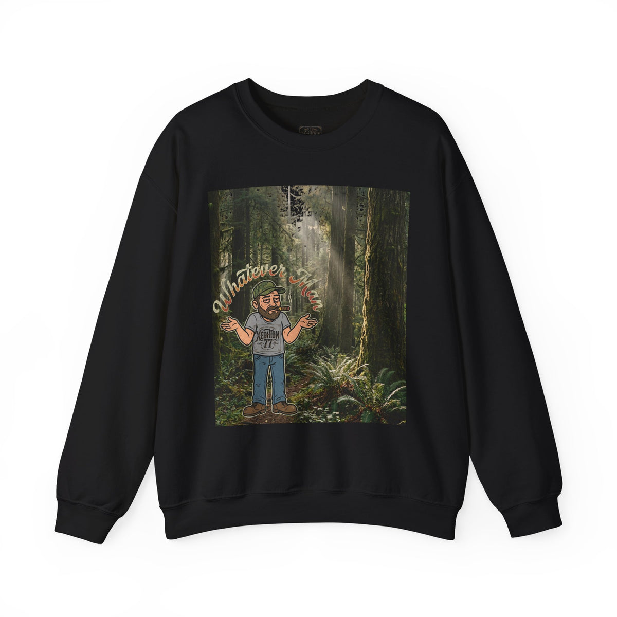 "Xedition77"Whatever Man Crewneck Sweatshirt Mr.Blunt Casual Graphic Pullover for Men