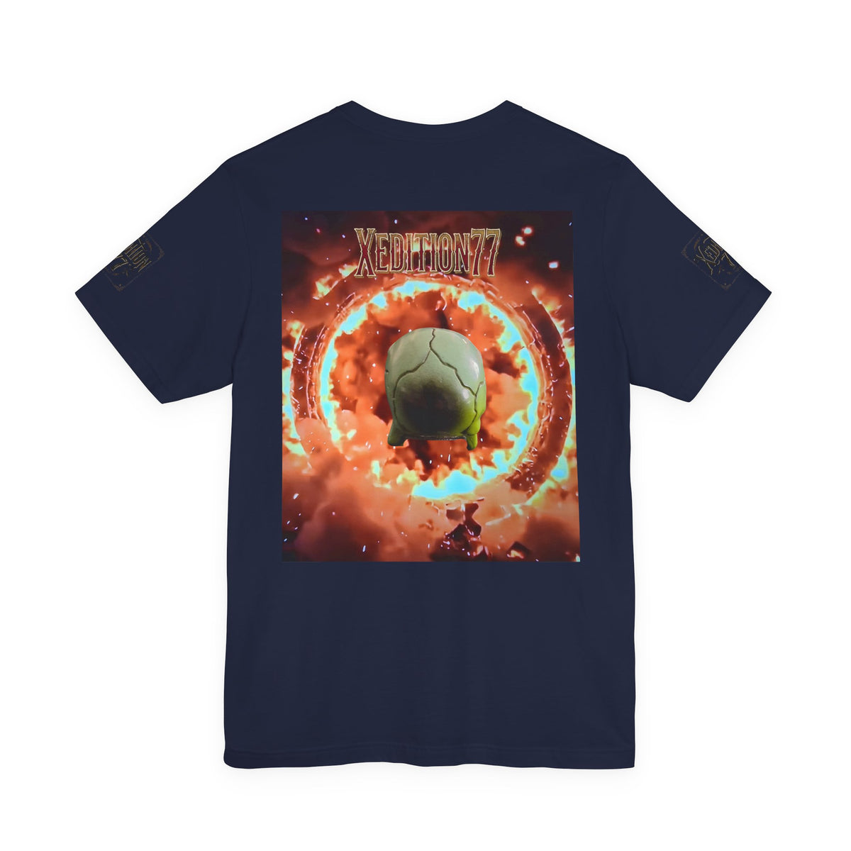 XEDITION77 Flaming Skull Graphic Tee
