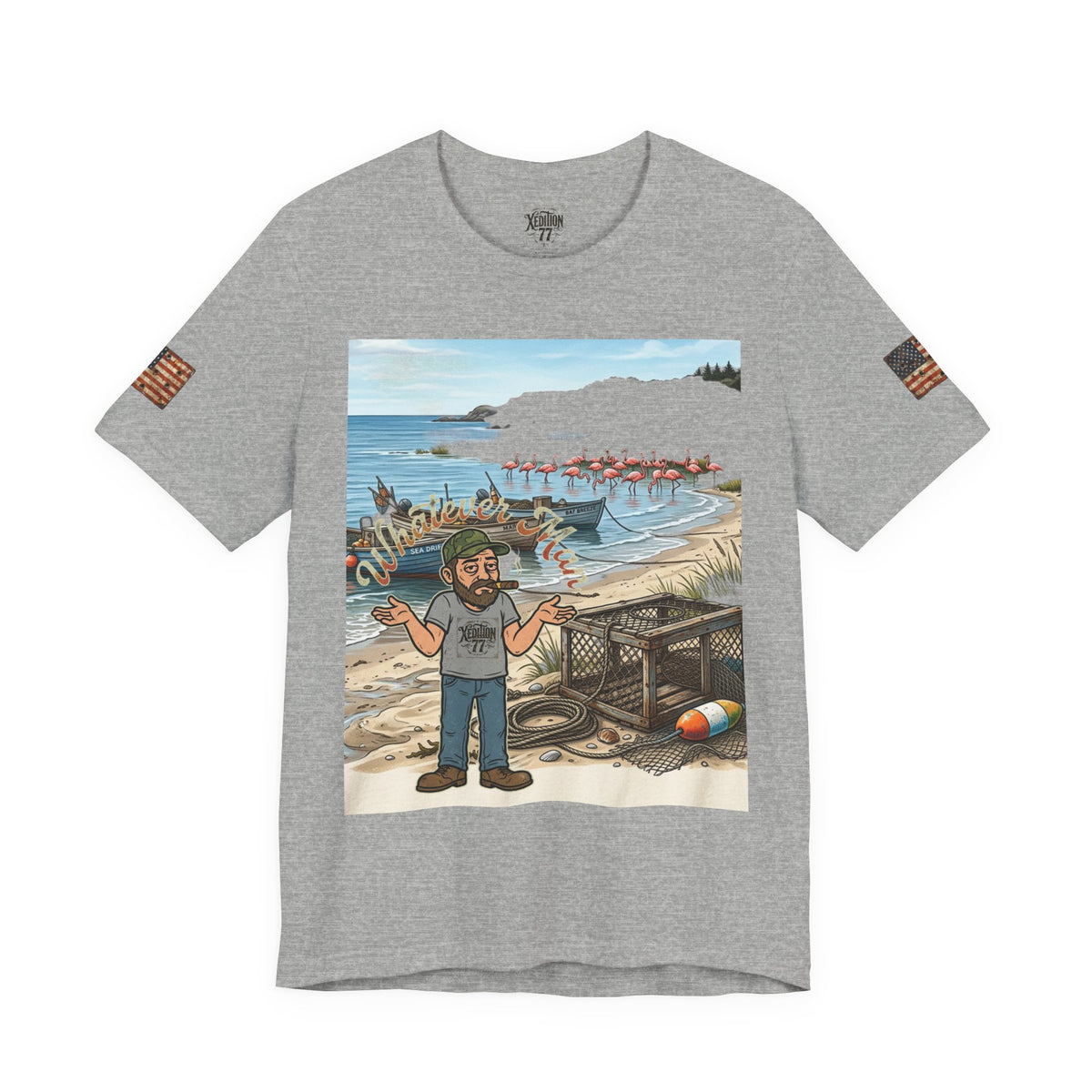 "Xedition77"Whatever Man T-Shirt Mr.Blunt Cartoon Tee for Guys