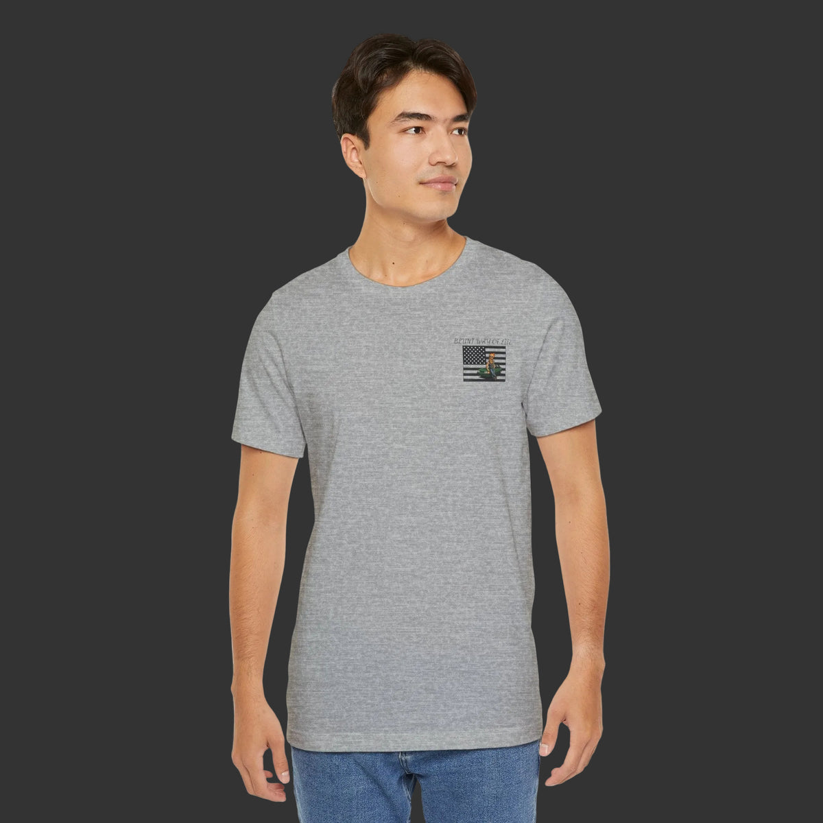 MR.BLUNT WAY OF LIFE Pocket American Flag Tee with &