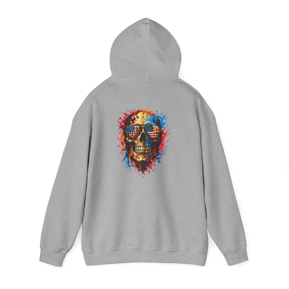 Hoodie — Small Brick American Flag Chest Print