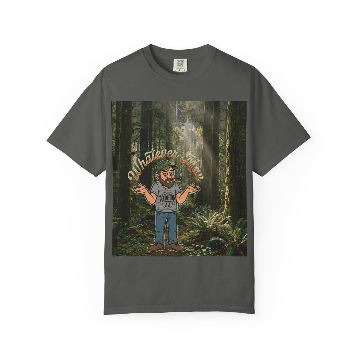 " Xedition77 "Whatever, Man T‑Shirt Mr.Blunt Cartoon Guy Graphic Tee with &