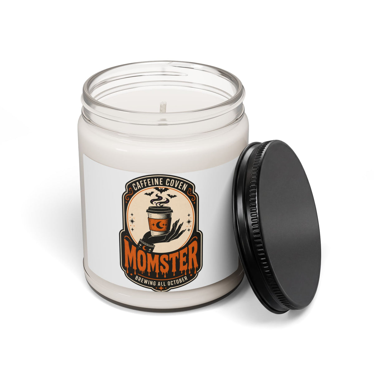 Momster Halloween Soy Candle, Pumpkin Spice Scent | Mom Momster Candle