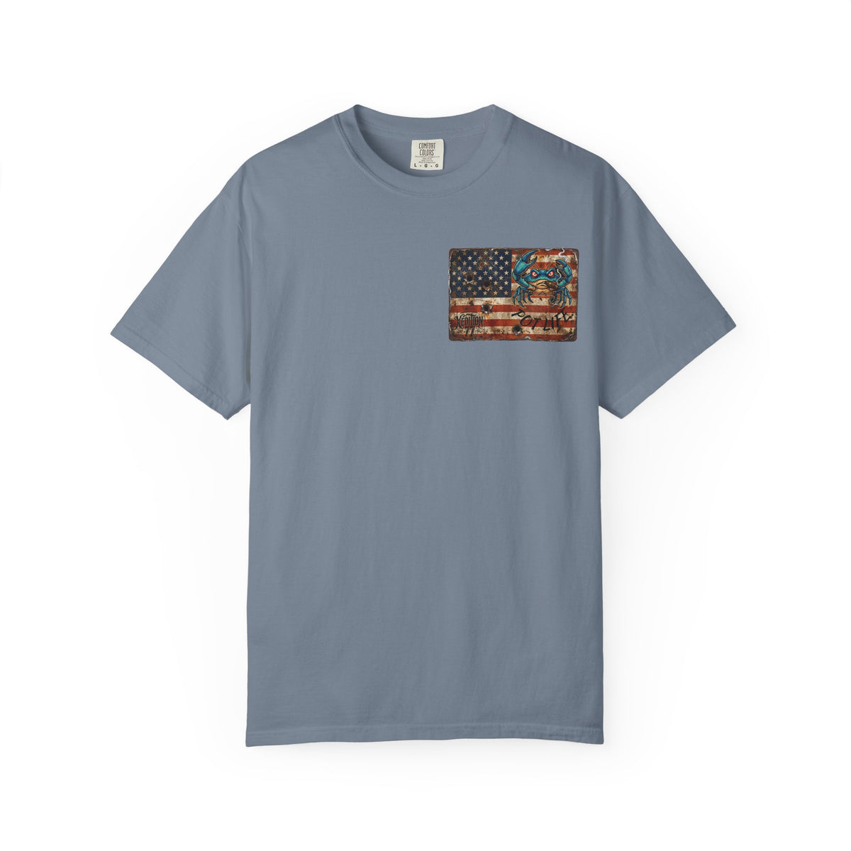 Xedition77 GUINEA VA.Blue Crab Shack T-Shirt Coastal Fishing Dock Graphic Tee