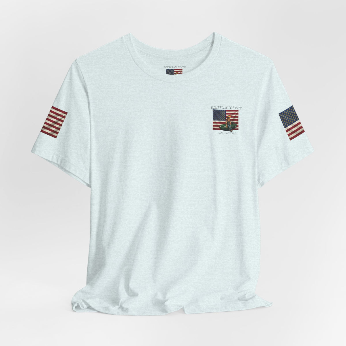 MR.BLUNT WAY OF LIFE Patriotic Graphic Tee — American Flag Car Design
