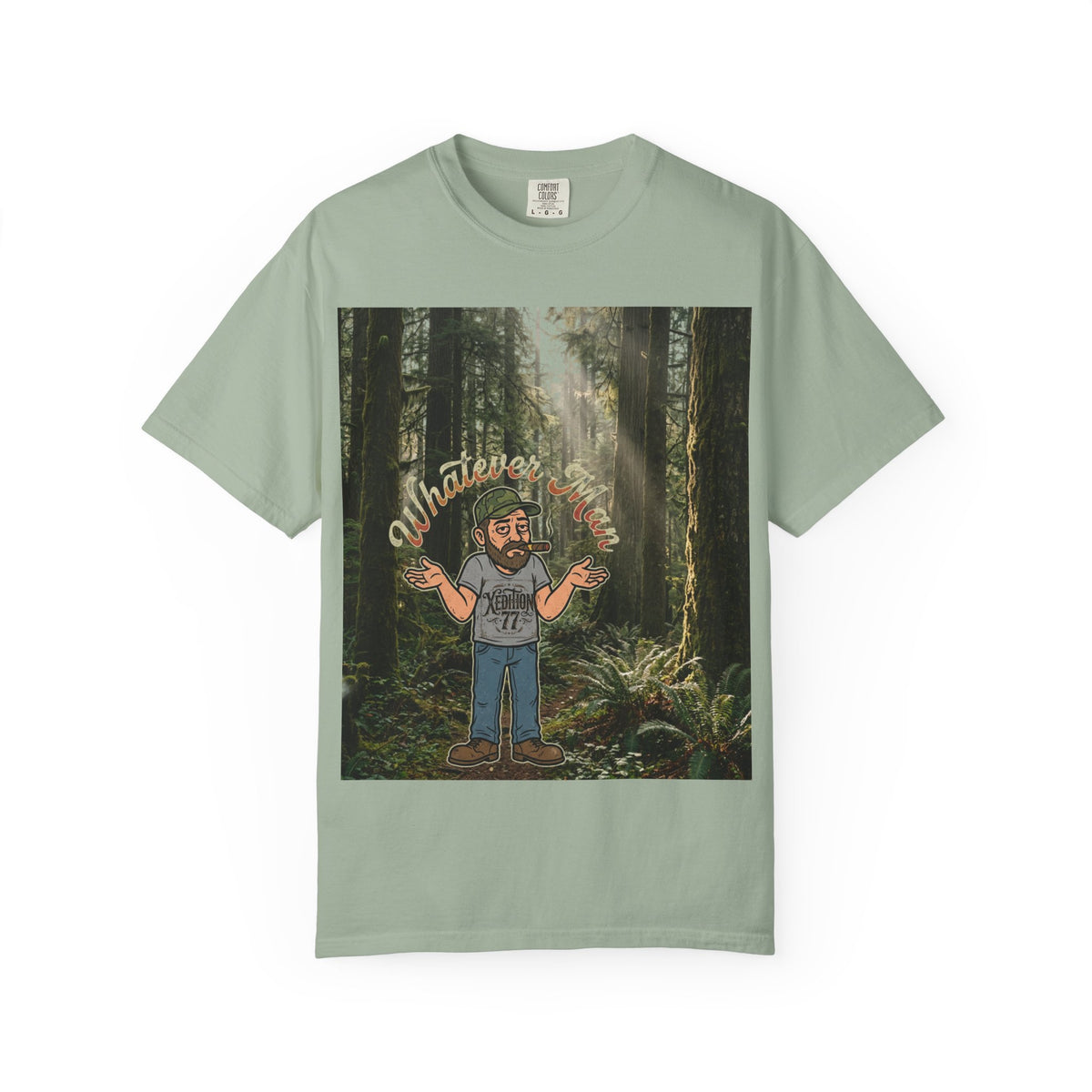 " Xedition77 "Whatever, Man T‑Shirt Mr.Blunt Cartoon Guy Graphic Tee with &