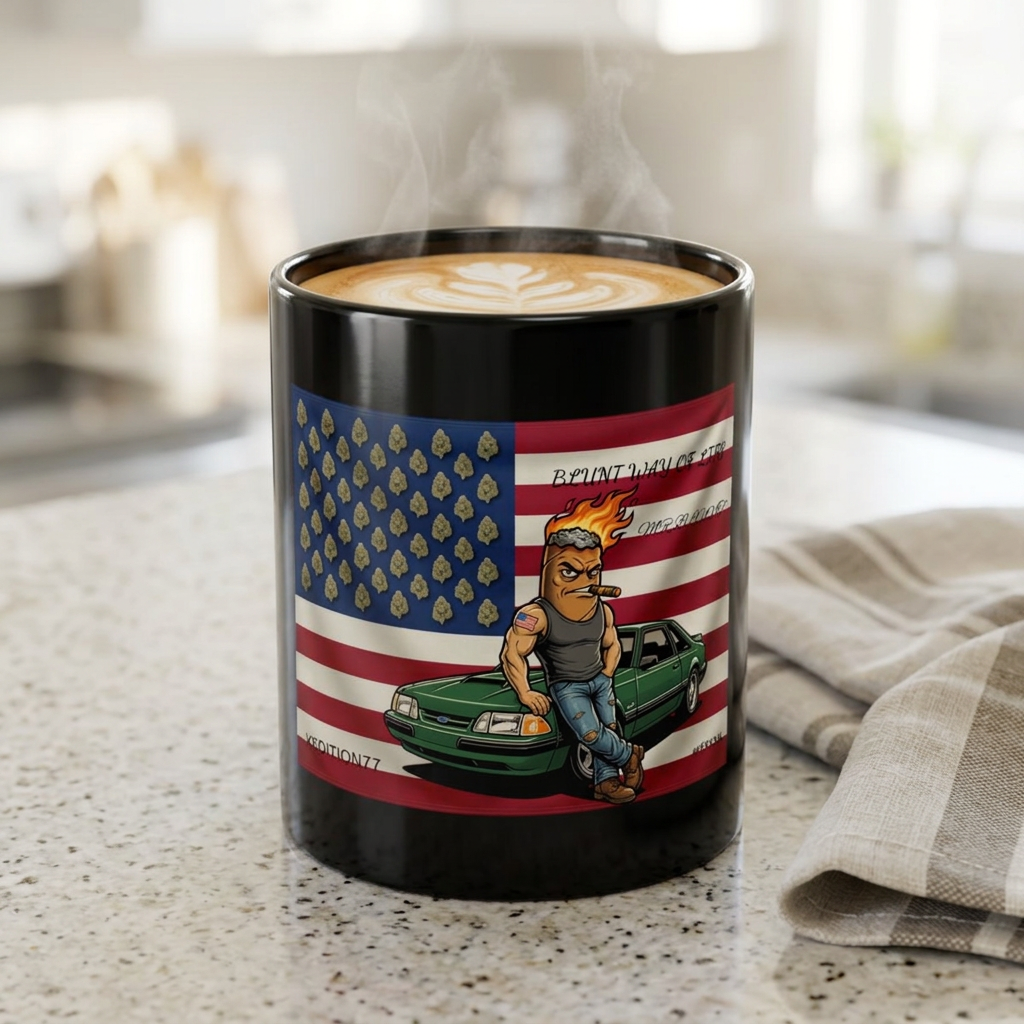 MR.BLUNT WAY OF LIFE Patriotic Muscle Car Mug — &