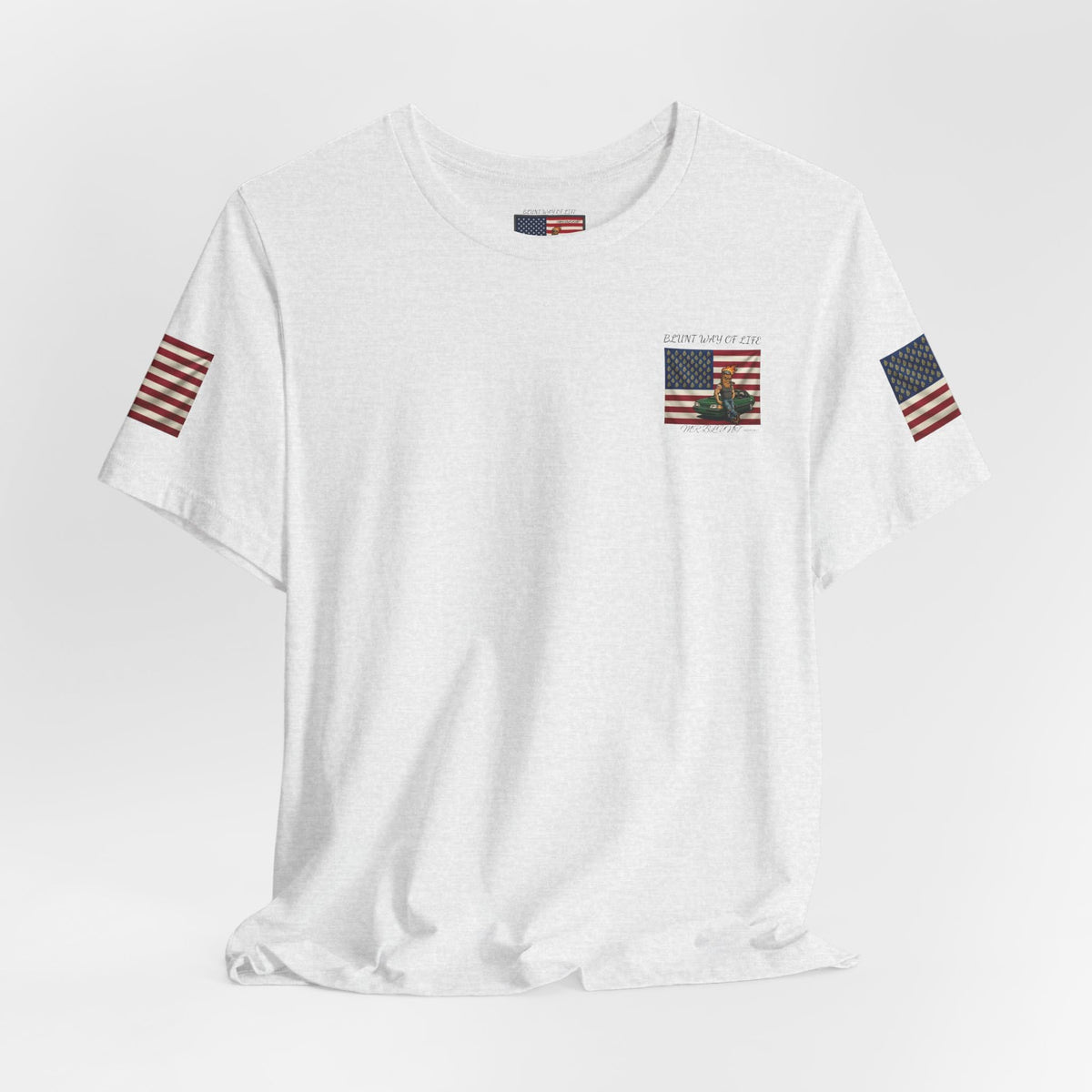 MR.Blunt/Blunt Way of Life American Flag Muscle Car Illustration Tee