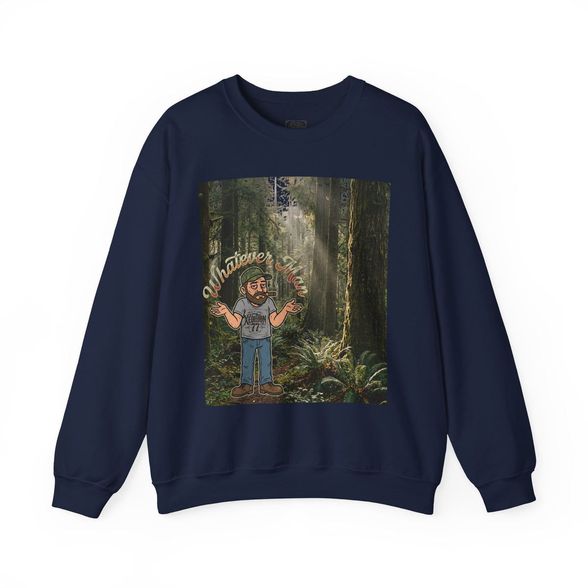 "Xedition77"Whatever Man Crewneck Sweatshirt Mr.Blunt Casual Graphic Pullover for Men