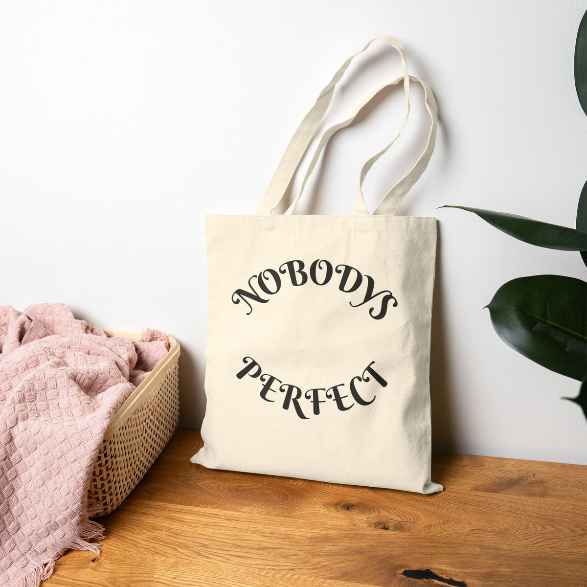 Canvas Tote Bag — "But I&