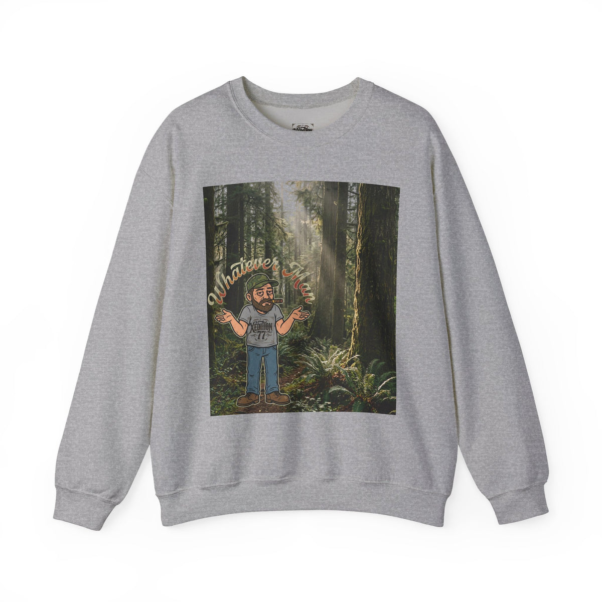"Xedition77"Whatever Man Crewneck Sweatshirt Mr.Blunt Casual Graphic Pullover for Men