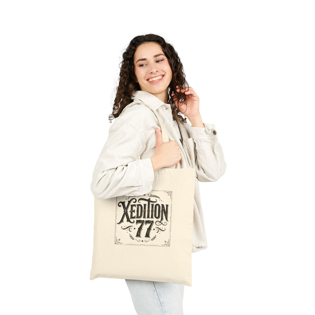 Xedition77 Tote Bag Psychedelic Skull "I Miss The Voices In My Head" Canvas Tote