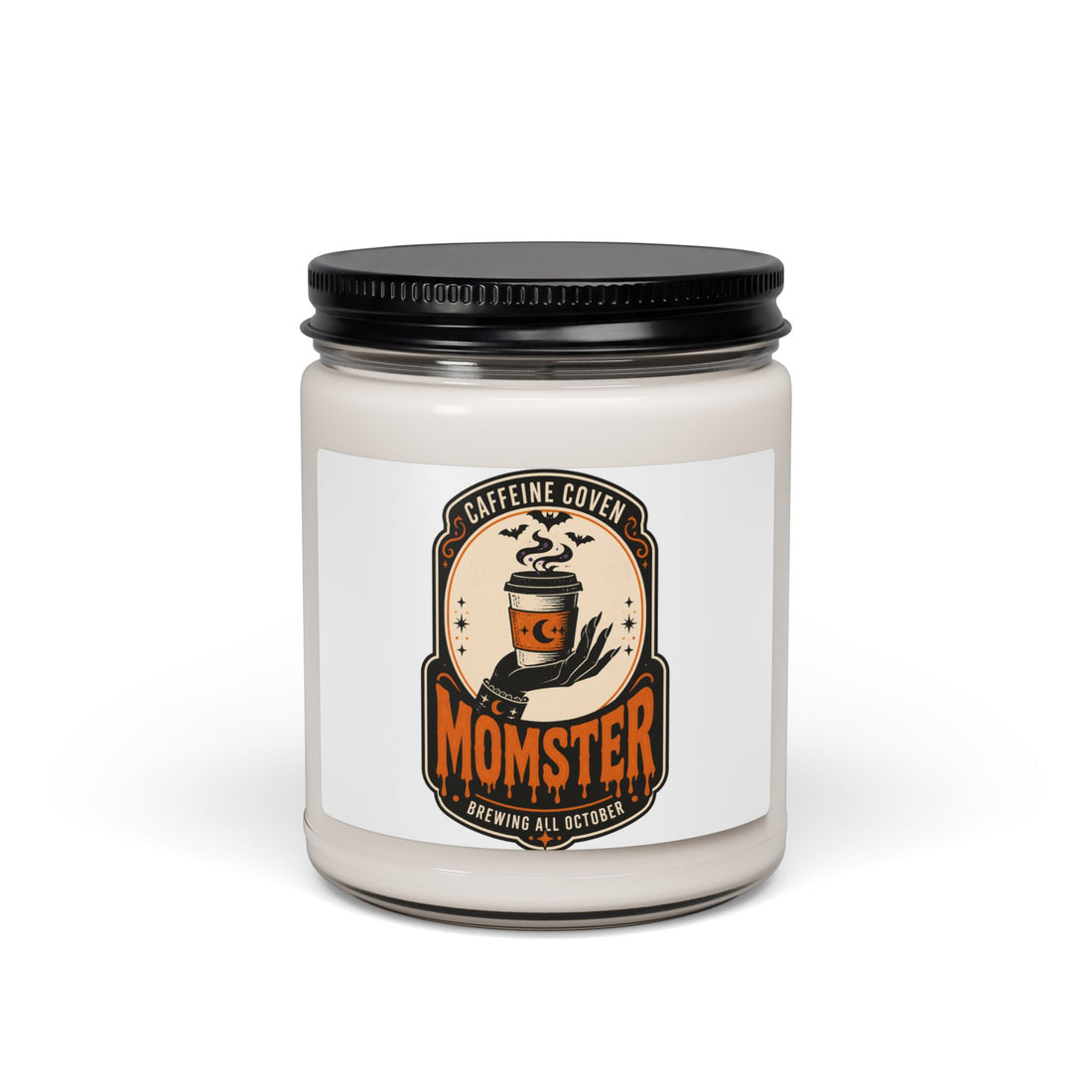 Momster Halloween Soy Candle, Pumpkin Spice Scent | Mom Momster Candle