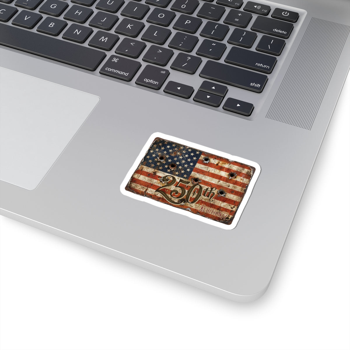 250th Vintage Bullet-Hole American Flag Sticker