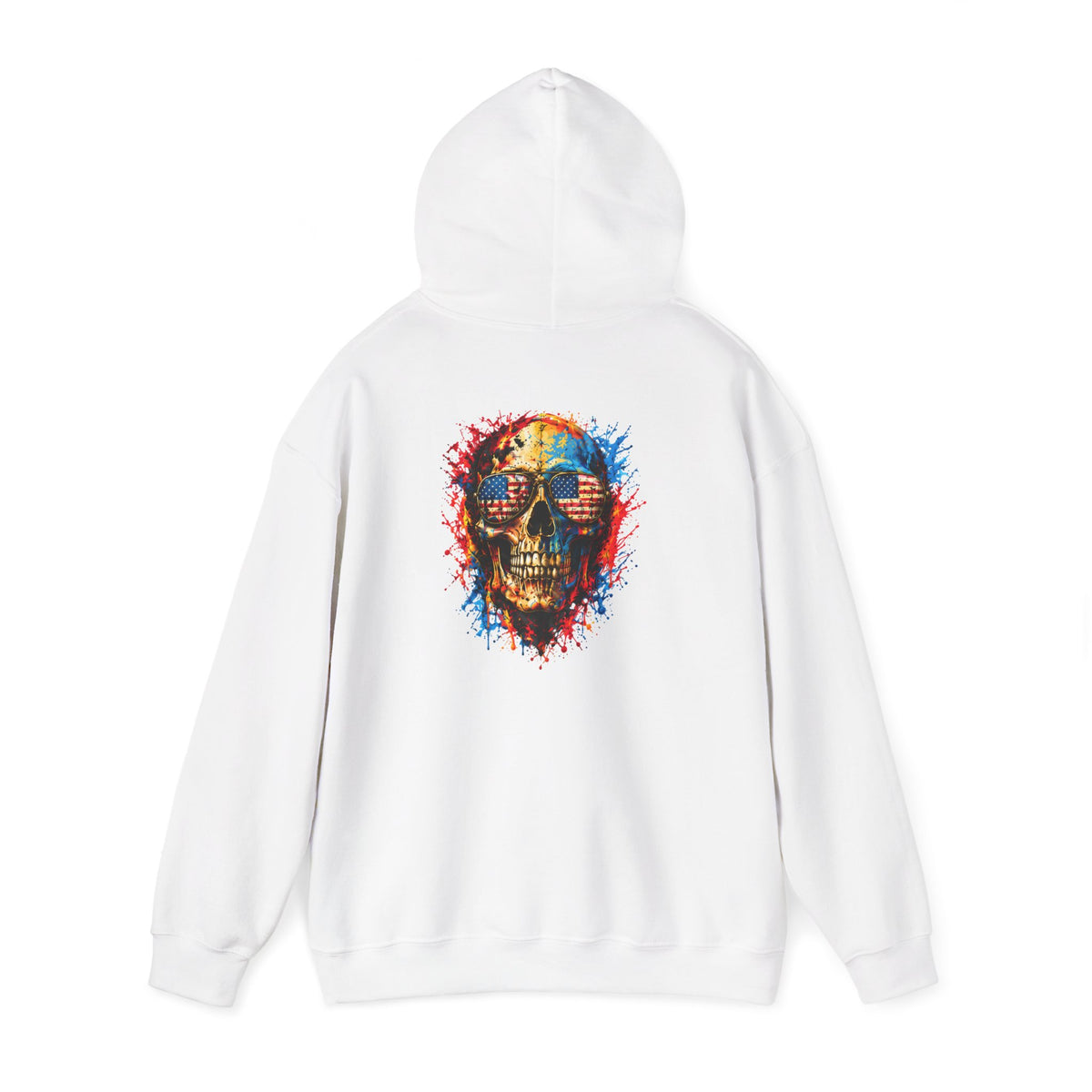 Hoodie — Small Brick American Flag Chest Print