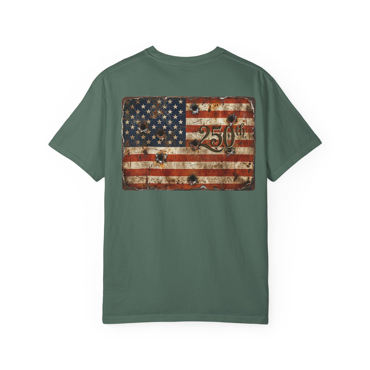 Xedition 77 Vintage Flag Tee — Distressed American Flag Design