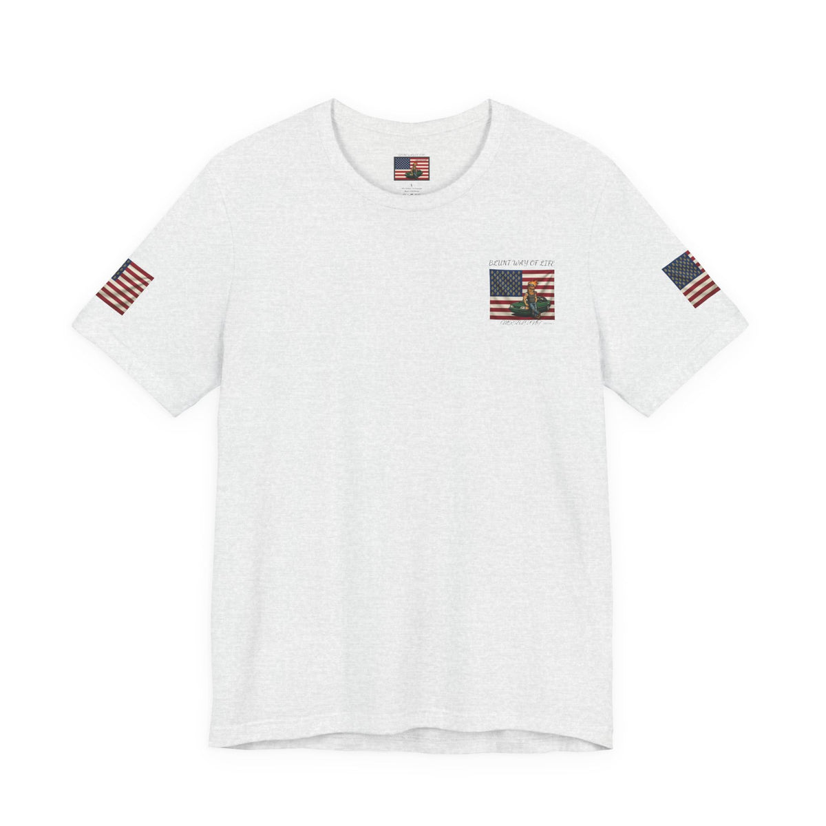 MR.Blunt/Blunt Way of Life American Flag Muscle Car Illustration Tee