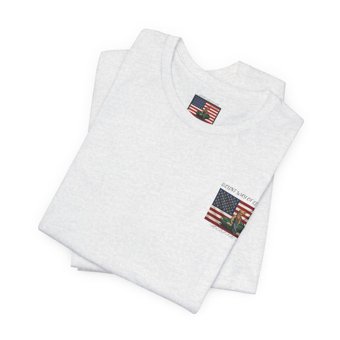 MR.Blunt/Blunt Way of Life American Flag Muscle Car Illustration Tee