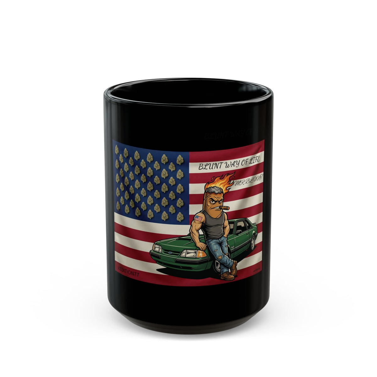 MR.BLUNT WAY OF LIFE Patriotic Muscle Car Mug — &