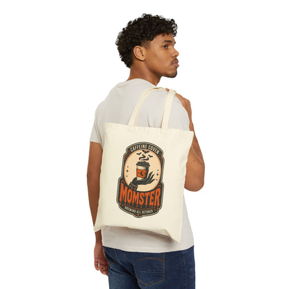 Momster Halloween Momster Tote | Caffeine Coven spooky retro bat graphic