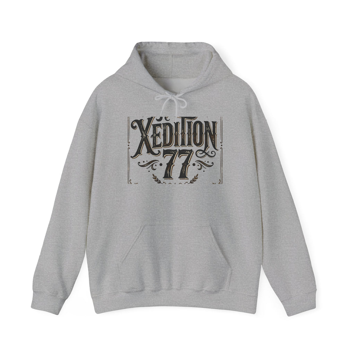 Xedition 77 Vintage Logo Hoodie — Retro Graphic Pullover