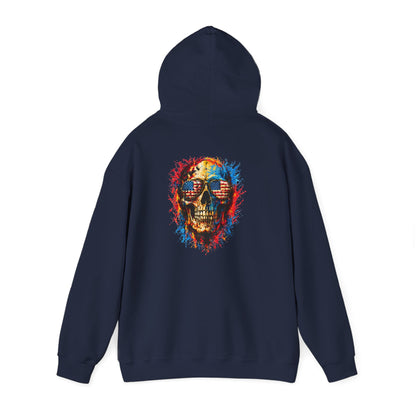 Hoodie — Small Brick American Flag Chest Print