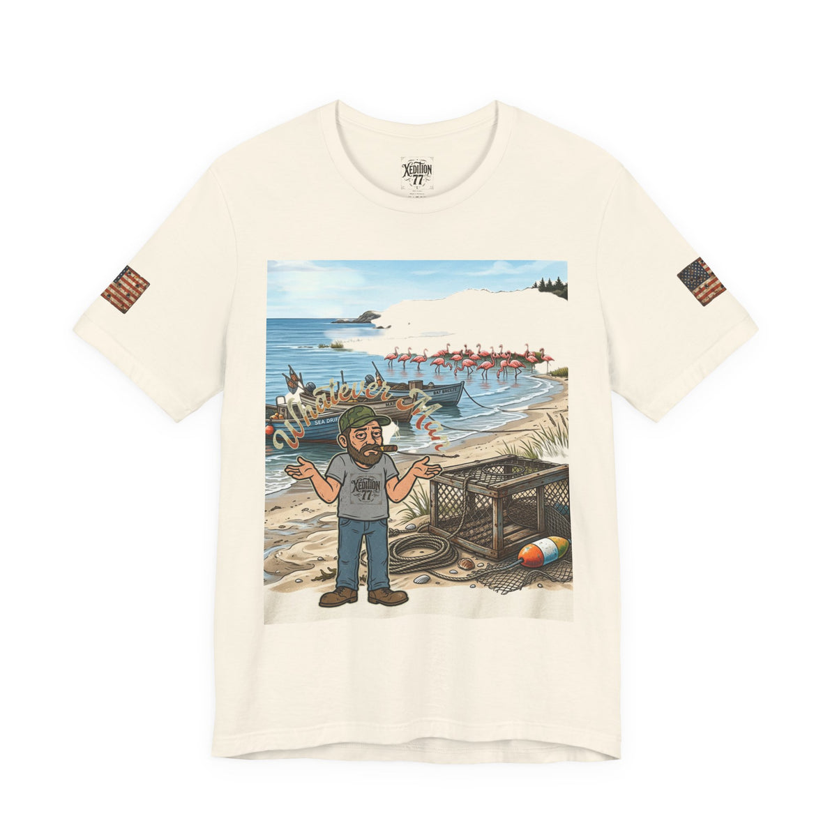 "Xedition77"Whatever Man T-Shirt Mr.Blunt Cartoon Tee for Guys