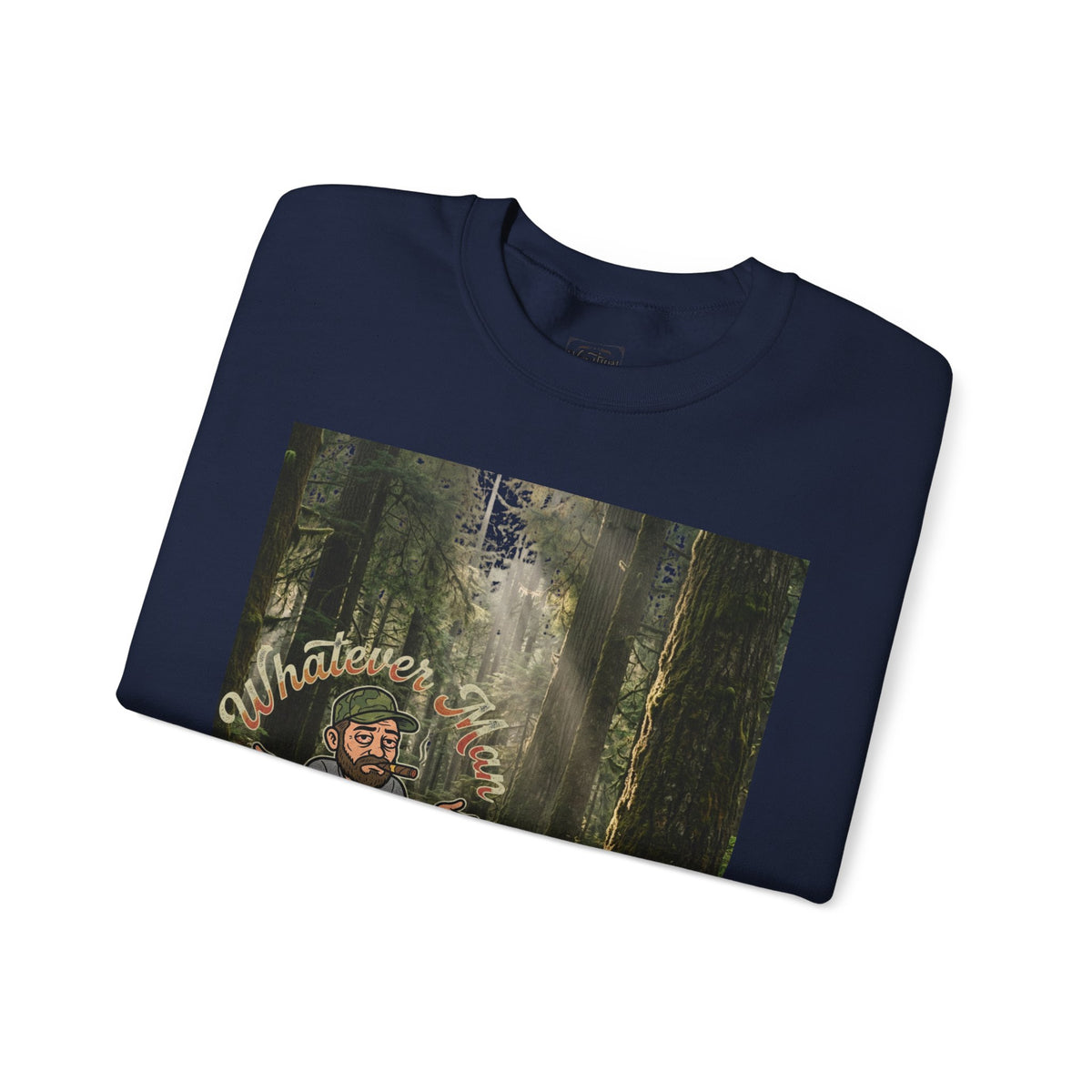 "Xedition77"Whatever Man Crewneck Sweatshirt  Mr.Blunt Casual Graphic Pullover for Men
