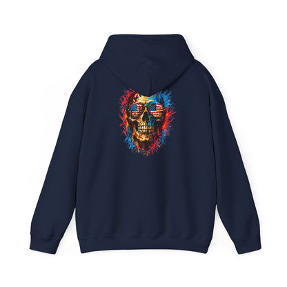Hoodie — Small Brick American Flag Chest Print