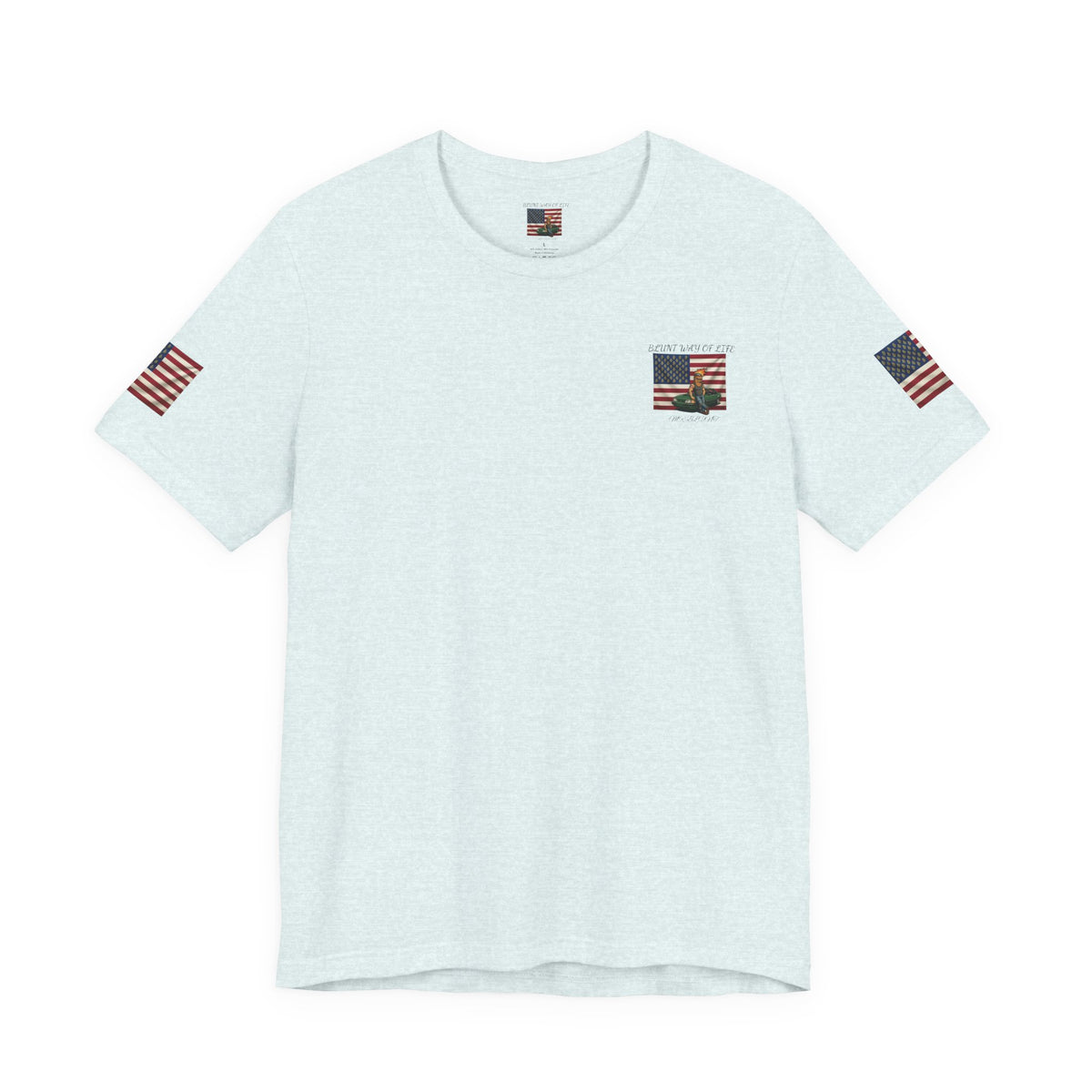 MR.BLUNT WAY OF LIFE Patriotic  Graphic Tee — American Flag Car Design
