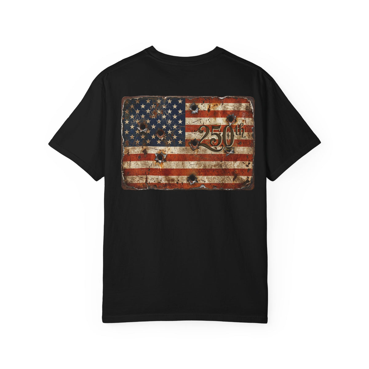 Xedition 77 Vintage Flag Tee — Distressed American Flag Design