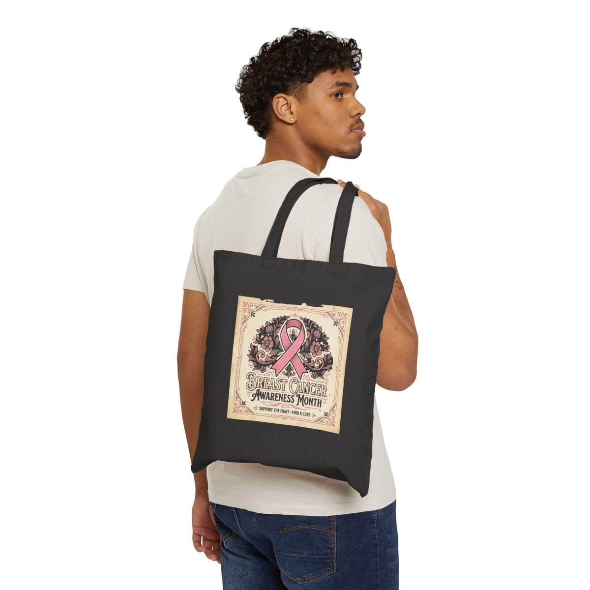 "Breast cancer awareness" Help Save Our Milk Canvas Tote Bag