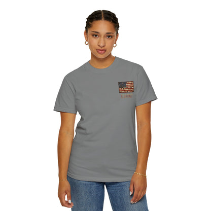 American Flag Skull T-Shirt — Patriotic Skull Tee with Flag Sunglasses