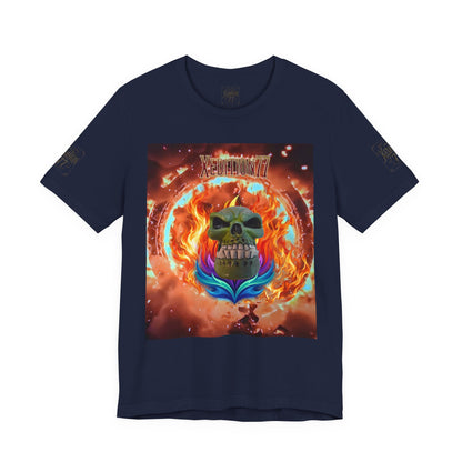 XEDITION77 Flaming Skull Graphic Tee