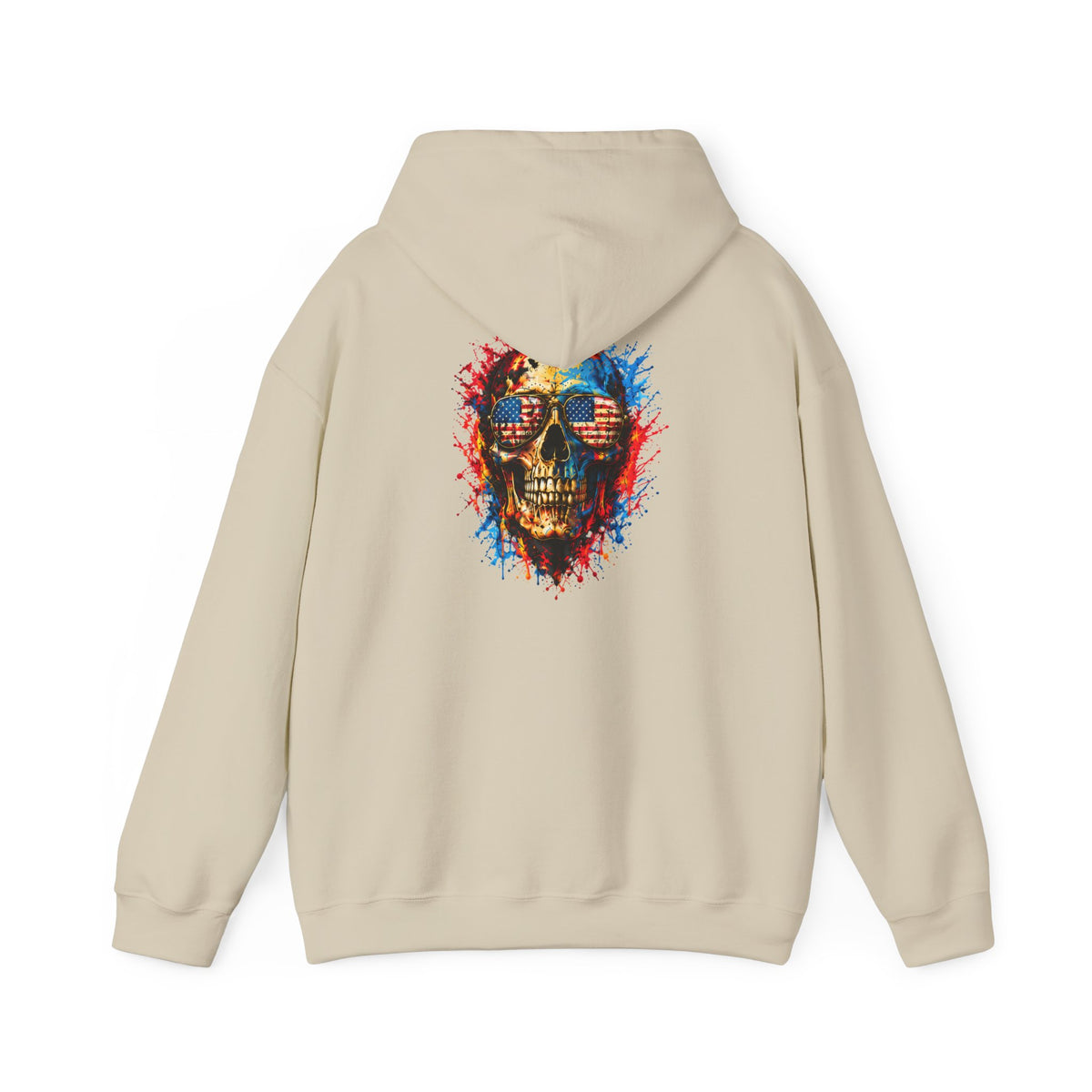 Hoodie — Small Brick American Flag Chest Print