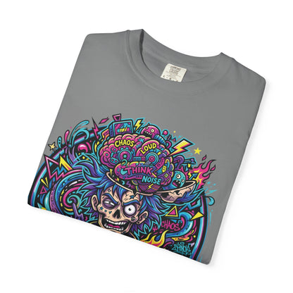 Graphic T-Shirt — "I Miss the Voices in My Head" Colorful Psychedelic Skull Tee