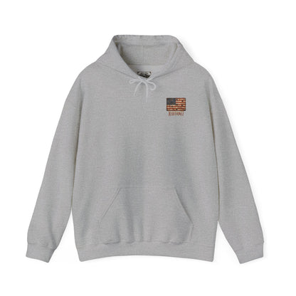 Hoodie — Small Brick American Flag Chest Print