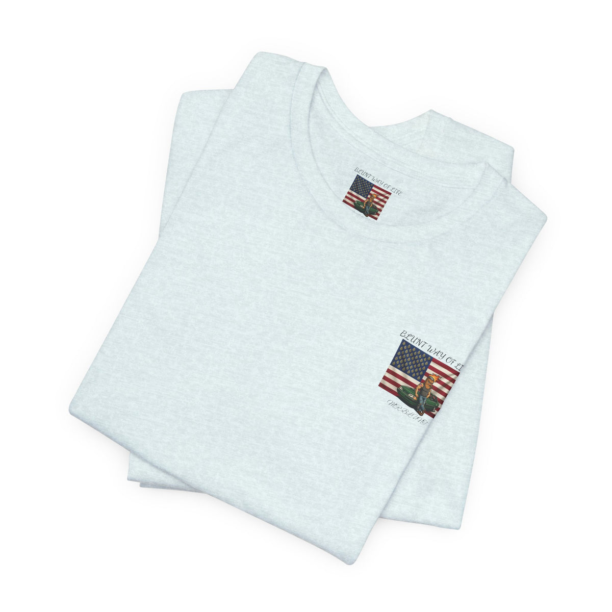 MR.BLUNT WAY OF LIFE Patriotic  Graphic Tee — American Flag Car Design