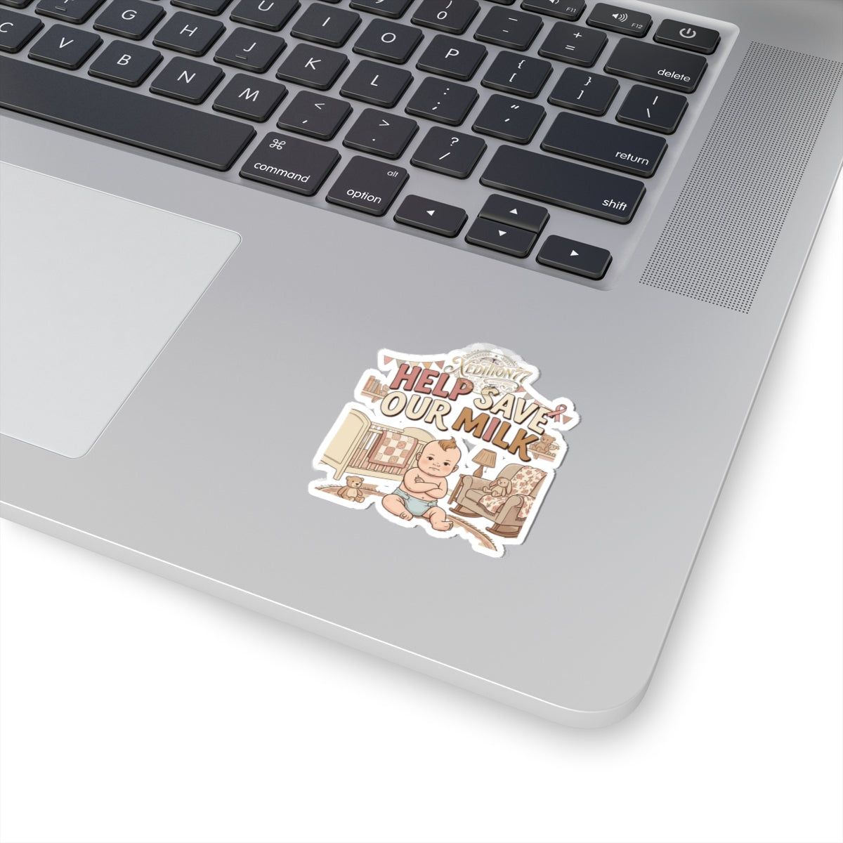 Help Save Our Milk Cut Sticker — Breast Cancer Awareness Baby Sticker