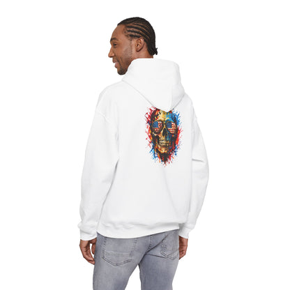Hoodie — Small Brick American Flag Chest Print