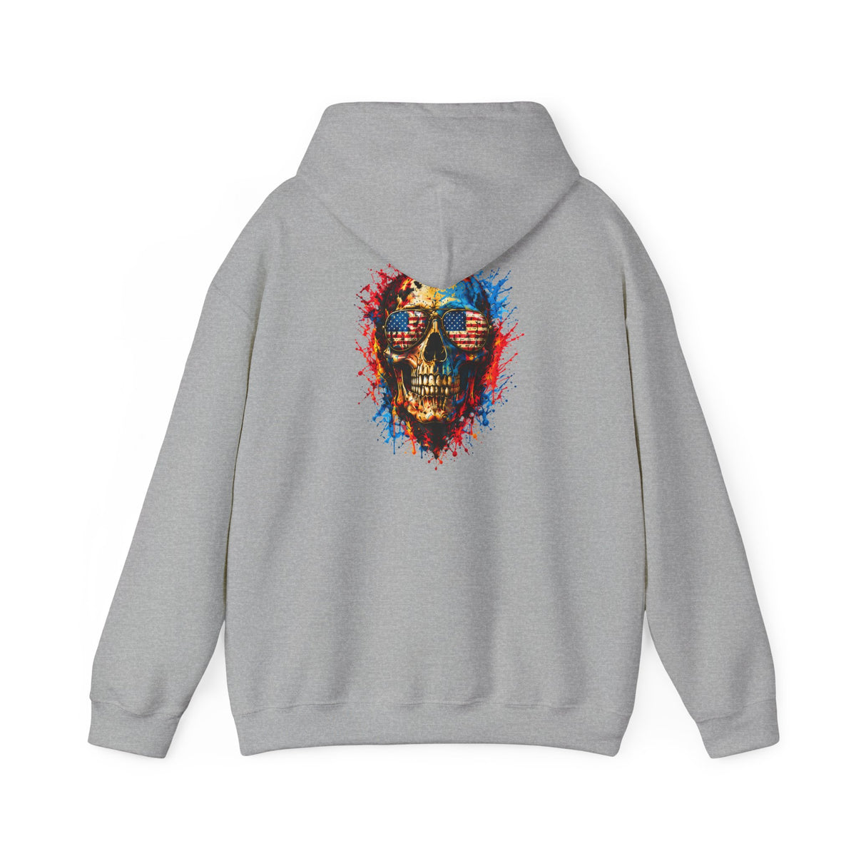 Hoodie — Small Brick American Flag Chest Print