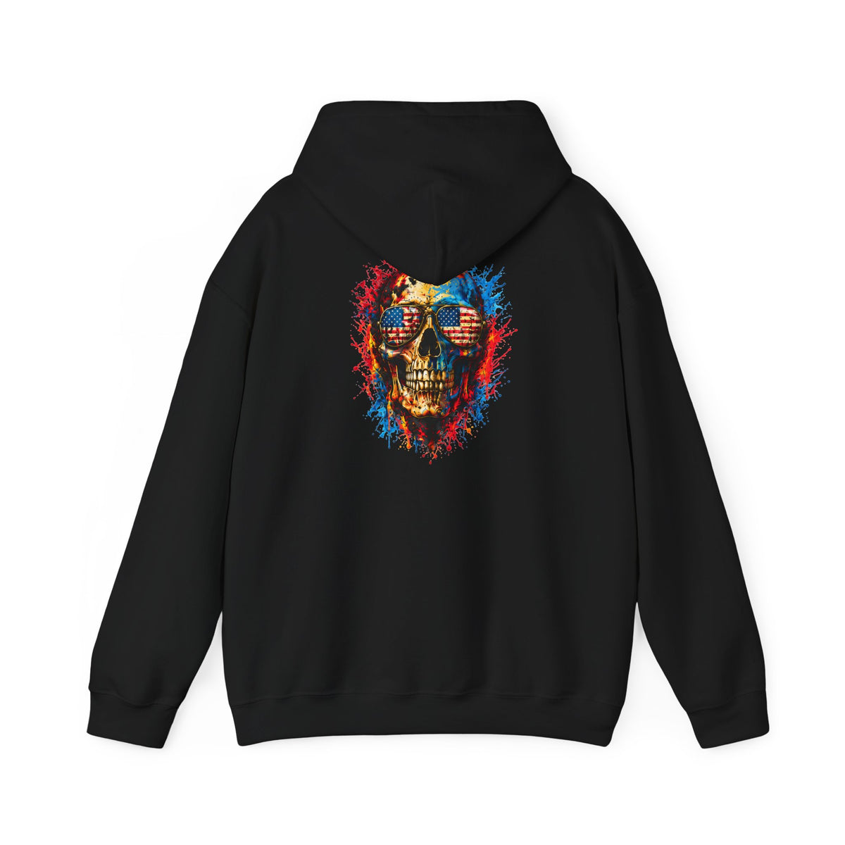 Hoodie — Small Brick American Flag Chest Print