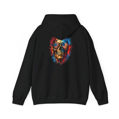 Hoodie — Small Brick American Flag Chest Print
