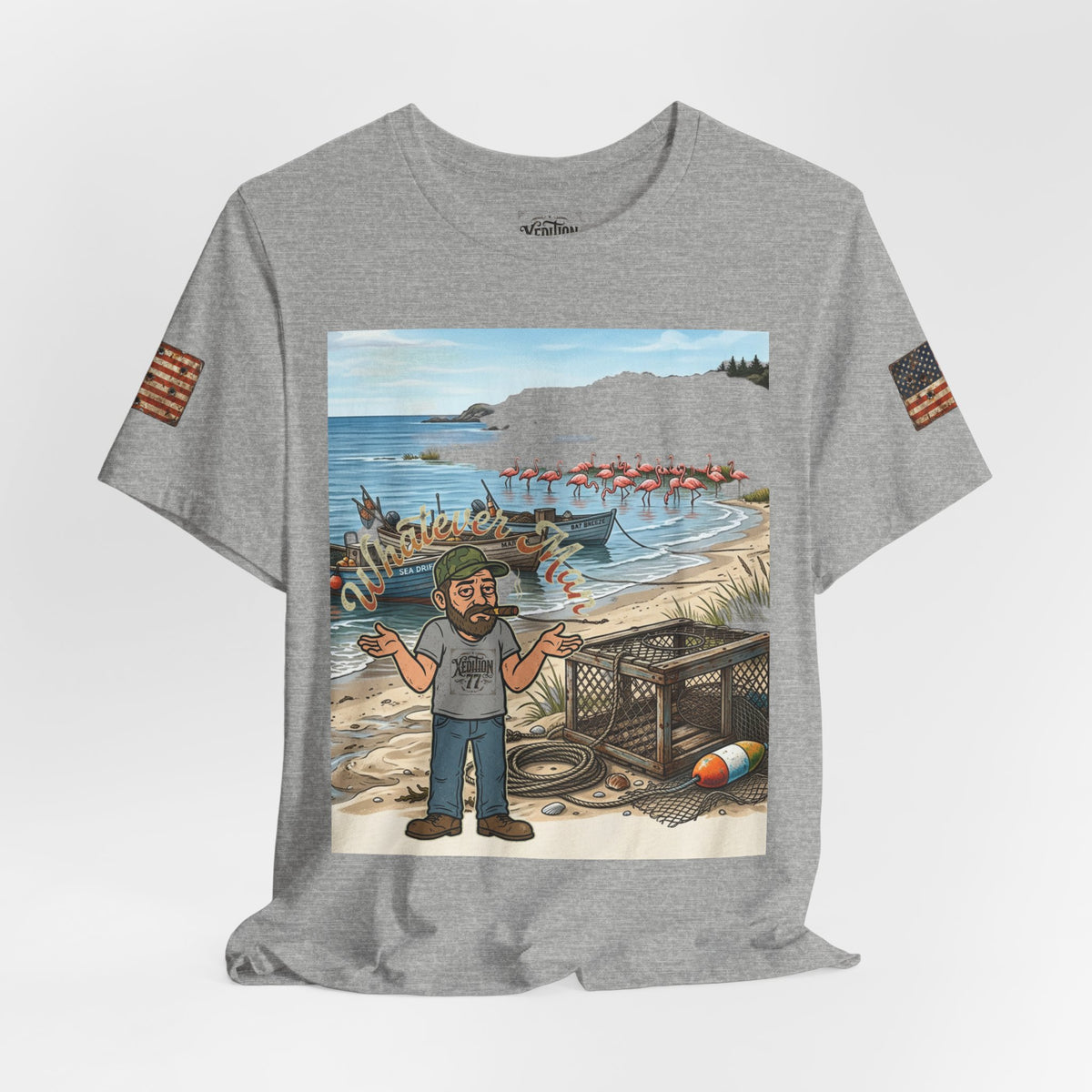 "Xedition77"Whatever Man T-Shirt Mr.Blunt Cartoon Tee for Guys