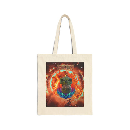 XEDITION77 Skull Flame Canvas Tote Bag