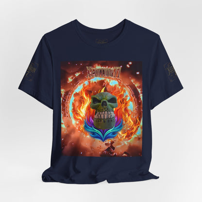 XEDITION77 Flaming Skull Graphic Tee
