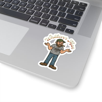 "Xedition77"Whatever Man Cut Sticker — Mr.Blunt Decal for Laptops, Water Bottles &amp; Gear