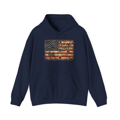 Patriotic Rustic American Flag Hoodie  God Bless America Graphic